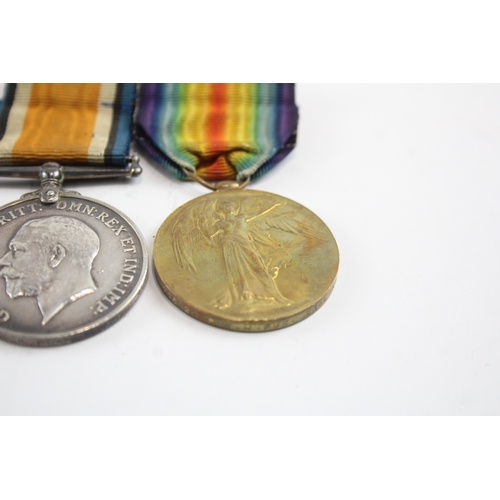 524 - Mounted WW1 Medal Pair 715020 Pte R. Fox 23 London R