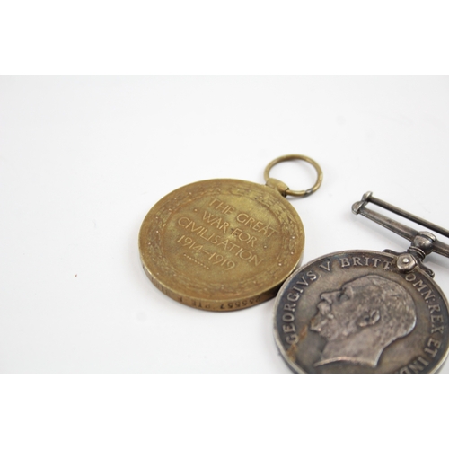 550 - WW1 Medal Pair 235557 Pte F. Bird Y & Lancs x 2