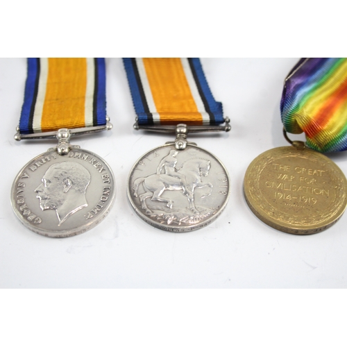 554 - Three WW1 War/Victory Medals, War Pte Smith Lancs Fus/Sgt Jenkins RAF, Victory Etc