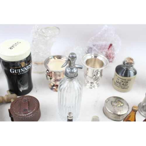 559 - Vintage Breweriana Inc Silver Plated Guinness Branding Glass Pottery Etc Job Lot