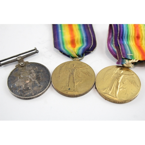 573 - Three WW1 War & Victory Medals, War 5101 Pte W.F Cooper Oxford & Bucks LI Etc