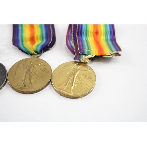 573 - Three WW1 War & Victory Medals, War 5101 Pte W.F Cooper Oxford & Bucks LI Etc