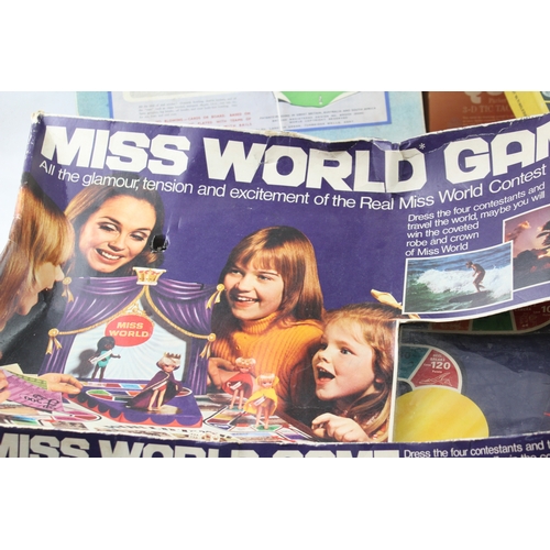 611 - Assorted Vintage Board Games Miss World Spirograph and Escalado