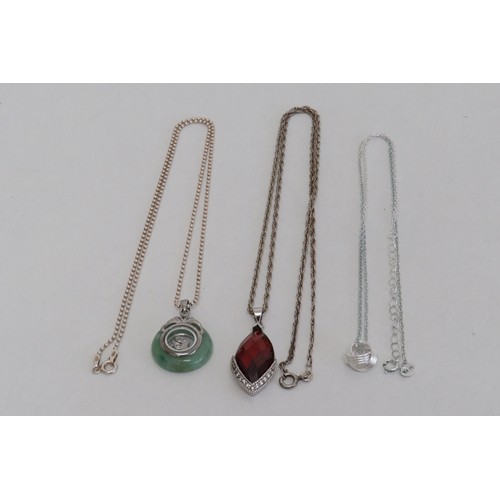 236 - Three silver necklaces