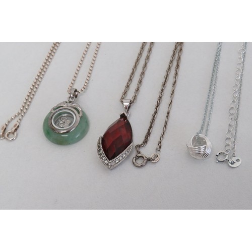 236 - Three silver necklaces