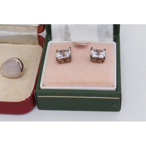 239 - Two pairs of boxed silver earrings