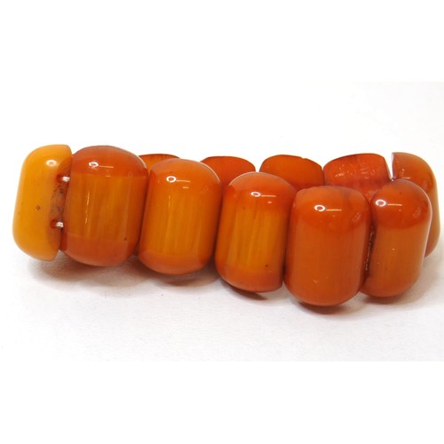 84A - Vintage Natural Butterscotch Amber stretch bracelet.