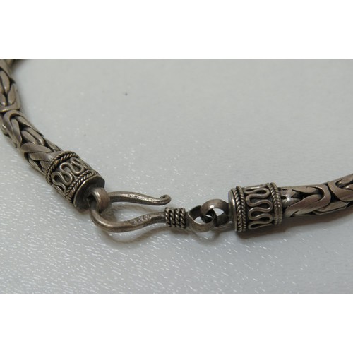 84 - Three 925 Silver bracelets includes Byzantine bracelet.