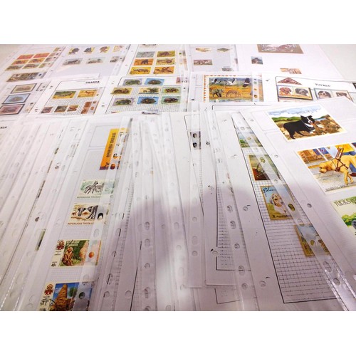 134 - Fifty sheets of world stamps