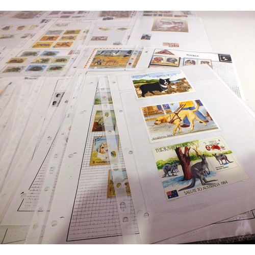 134 - Fifty sheets of world stamps