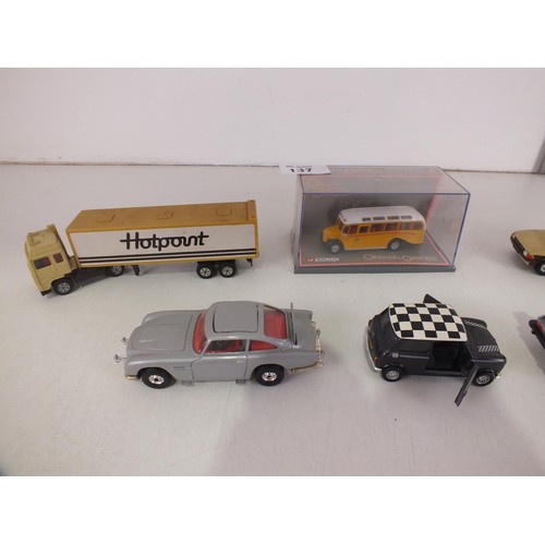 137 - Collection of cars etc including corgi 007 James bond Aston Martin