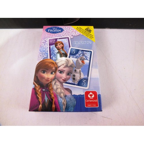 148 - Forty two packs of Disney Frozen Crazy 8's card games.