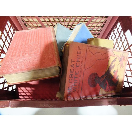 309 - Two boxes of vintage books includes fictional books.