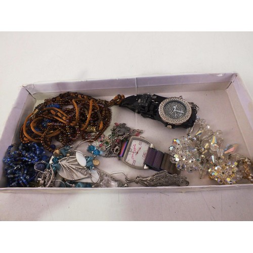 187 - Jewellery and watches to include vintage and marcasite.