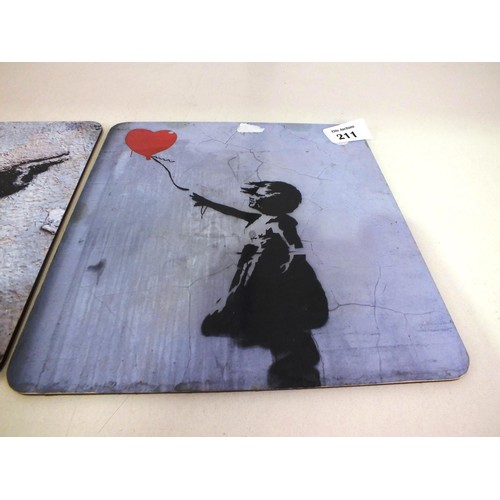 211 - Three Banksy placemats