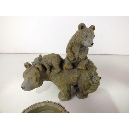 316 - Large set of four bear and wildlife family