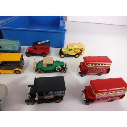 6 - Twenty-two Lledo diecast including advertising in a carrycase.