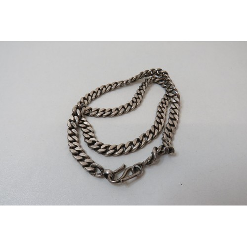 246 - Heavy silver tested neck chain - no hallmark.