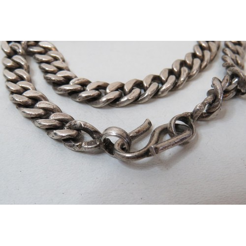 246 - Heavy silver tested neck chain - no hallmark.