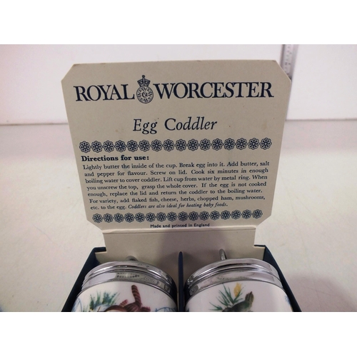 234 - Royal worcester decorative egg coddlers- boxed