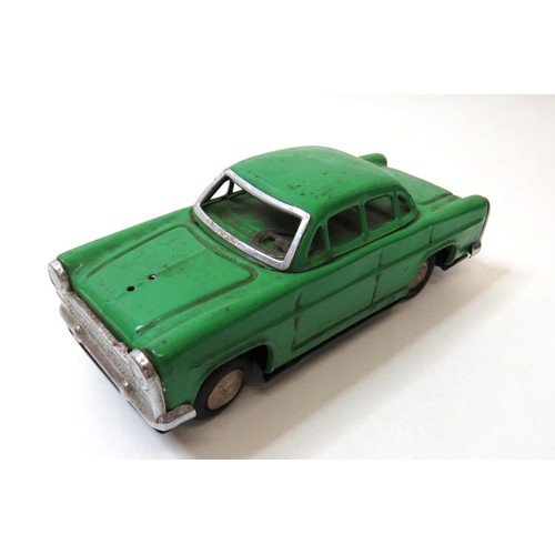 262 - Vintage toy cars to include Jouet Minialuxe Citreon DS, Clover toys Ford Mustang and two tinplate Fr... 