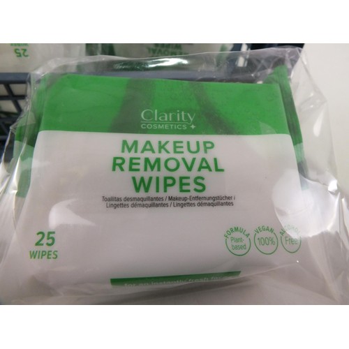 624 - Twenty clarity makeup removal wipe packs - as new