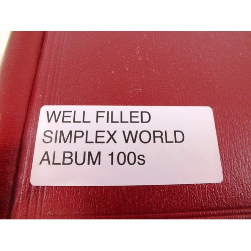 14 - Well filled simplex world album 100's.