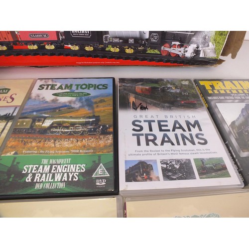 301 - Classic steam train set and railway DVD's- As found