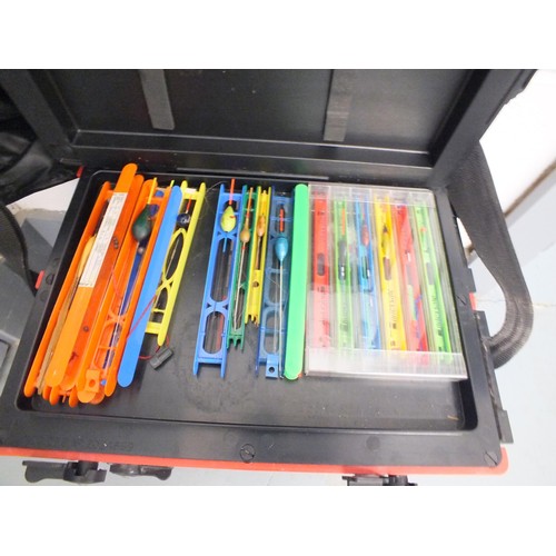 373 - Fishing tackle box/ seat with large amount of lures/ floats etc