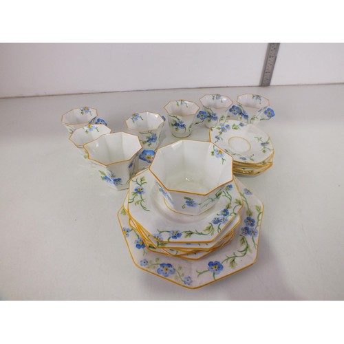 378 - Melba bone china cup, saucers and plates