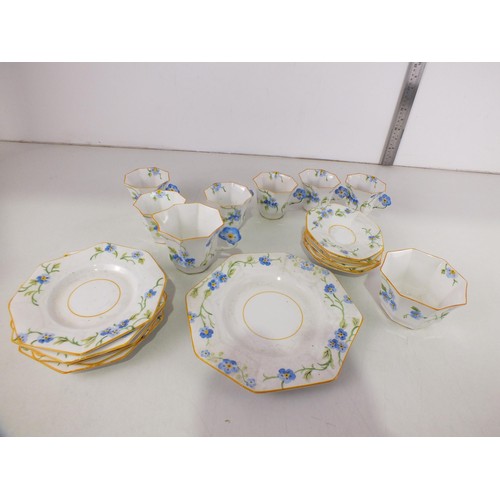 378 - Melba bone china cup, saucers and plates