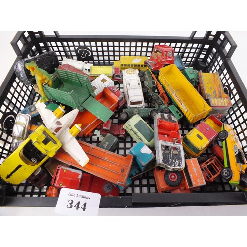 344 - Selection of early playworn Matchbox cars.