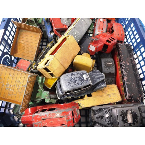 345 - Selection of early playworn Dinky cars.