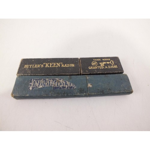 402 - Two cased cut throat razors including Clive and Co and Joseph Rodgers & sons