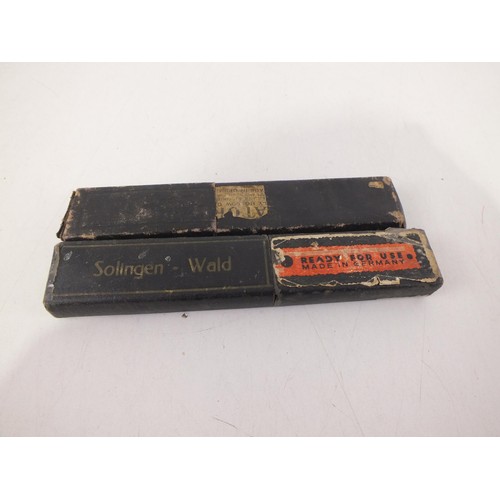 405 - Two cased cut throat razors including J.Allen and Sons and solingen - wald