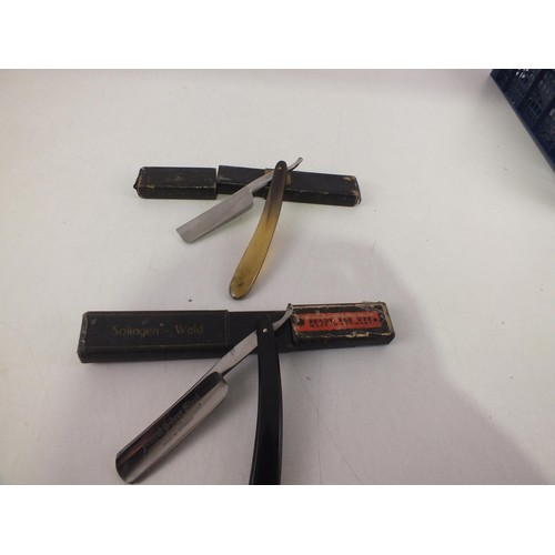 405 - Two cased cut throat razors including J.Allen and Sons and solingen - wald