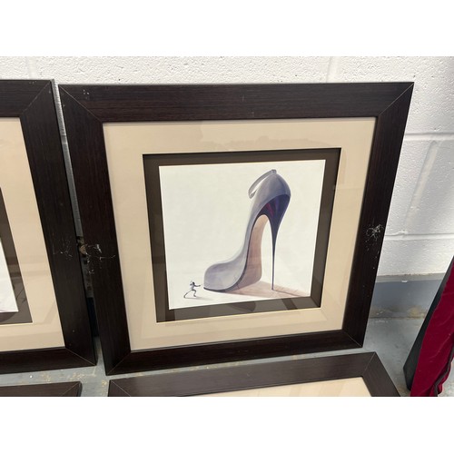 398 - Four prints of High heels by Inna Panasenko- complete set