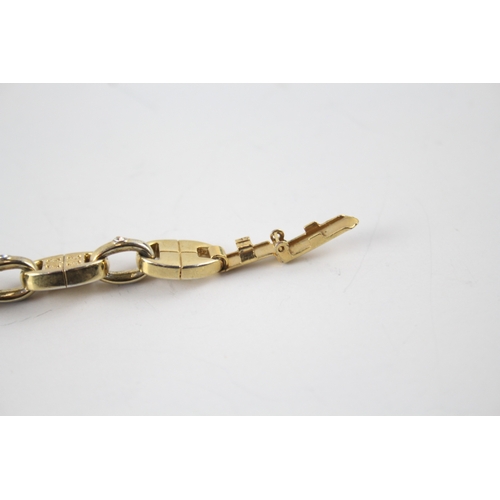 4 - Givenchy Gold Tone Logo Panel Bracelet 19g