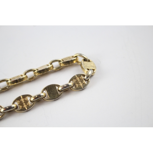 4 - Givenchy Gold Tone Logo Panel Bracelet 19g