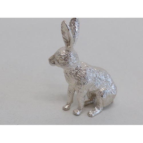 22 - .999 Silver Hare Figure