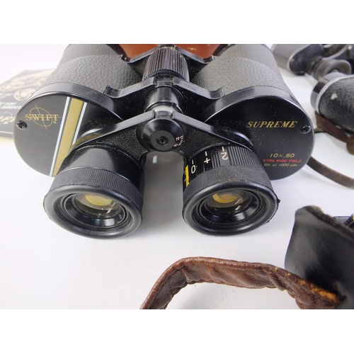 117 - Gorza Binoculars, comet 404-x camera, swift supreme 10x50 extra wide field binoculars and one other