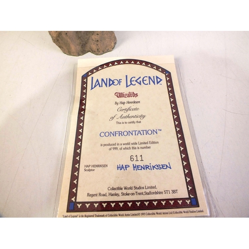 4 - Hap Henriksen land of legend with certificate of authenticity- limited edition conafrontation figure... 