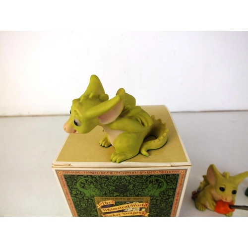 9 - Collectable world studios pocket dragon figures including Whatchadoinn? (boxed), 1996 ltd edition Ch... 