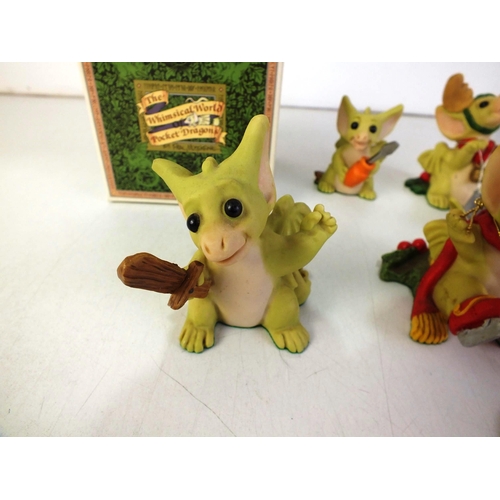 9 - Collectable world studios pocket dragon figures including Whatchadoinn? (boxed), 1996 ltd edition Ch... 