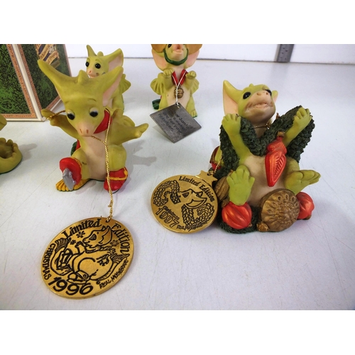 9 - Collectable world studios pocket dragon figures including Whatchadoinn? (boxed), 1996 ltd edition Ch... 