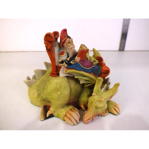 10 - Collectable world studios land of legend pocket dragon figure under the bed boxed with C.O.A - 2234/... 