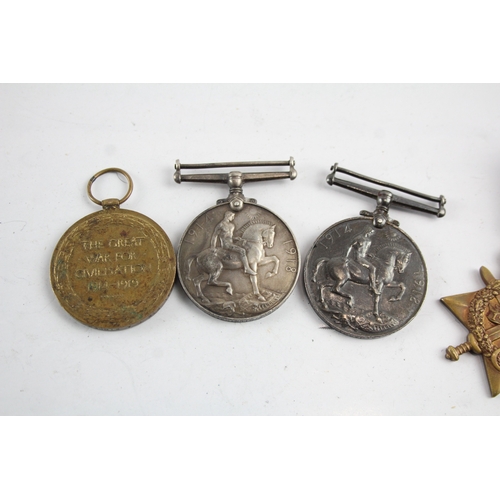 454 - WW1 Medals Inc War G81756 Pte A Jardine R Fus, Victory Pte Winders R War Etc x 4