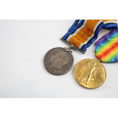 456 - WW1 Medal Pair M2-166622 CPL C.H. Broster A.S.C x2