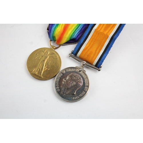 462 - Mounted WW1 Medal Pair TH-219355 Pte F. Ralley A.S.C