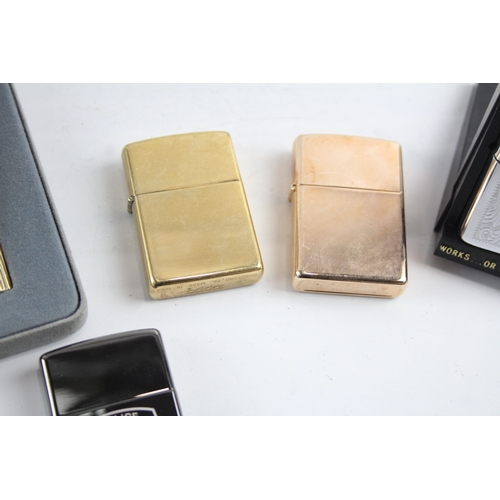 465 - Vintage Zippo Lighters Inc Rollagas, NYPD, Jack Daniels, Etc x 6